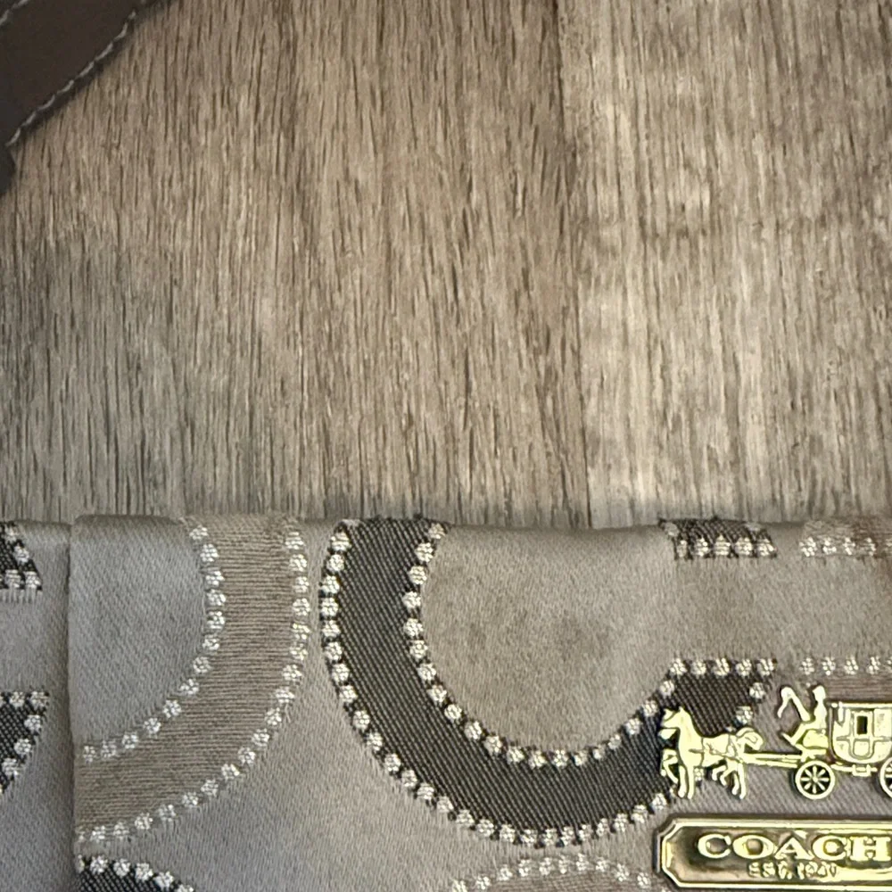 Coach Black and Gray Patterned Shoulder Bag